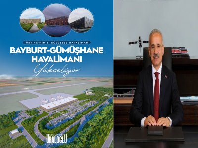 Bakan Abdulkadir Uraloğlu Bayburt-Gümüşhane Havalimanı’nda Üstyapı Çalışmaları Hızla Sürüyor