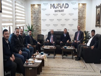 MÜSİAD GÜMÜŞHANE BAŞKANI VE ÜYELERİNDEN MÜSİAD BAYBURT'A DOSTLUK ZİYARETİ